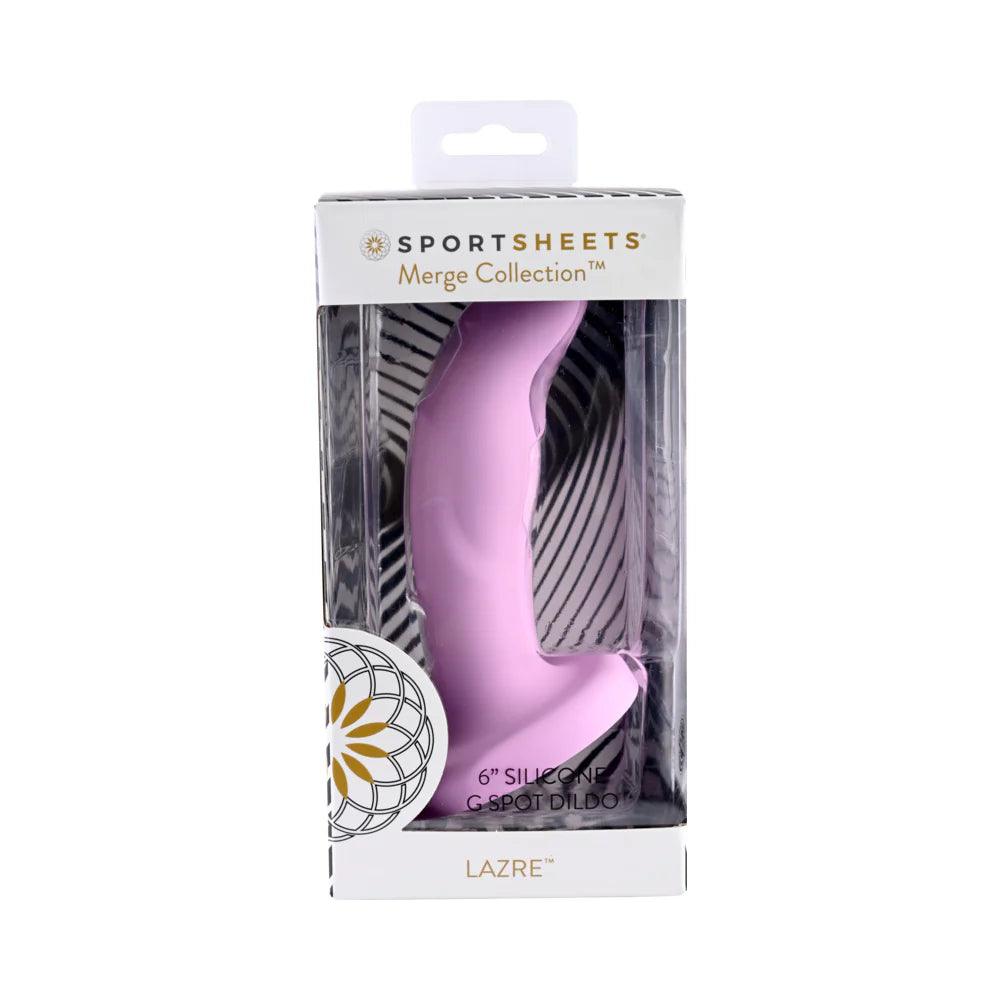 risqué lingerie skirt-Dildo-hollow-Sportsheets Merge Collection Lazre 6 in. Silicone G-Spot Dildo with Suction Cup