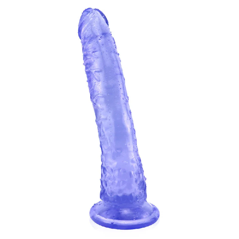 ruched lace panties-Dildo-cursed-8 Inch small straight blue dildo