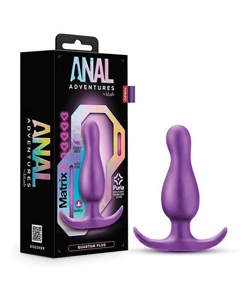 anal toys with lined grip-Blush Anal Adventures Matrix Quantum Plug - Purple