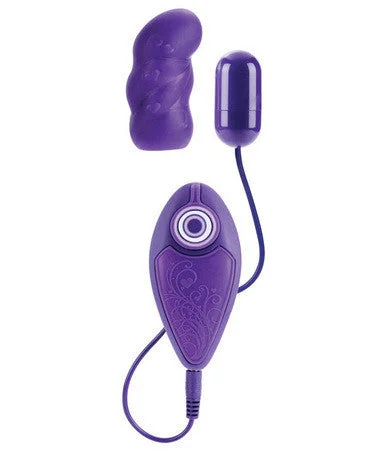 cock ring sensation texture-Posh 10-Function Silicone Pleasure Pack 4 - Purple