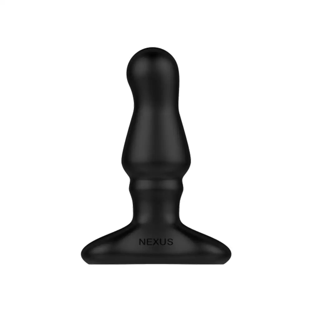 cock ring cozy grip-Nexus Silicone Black Rechargeable Prostate Massager with Remote