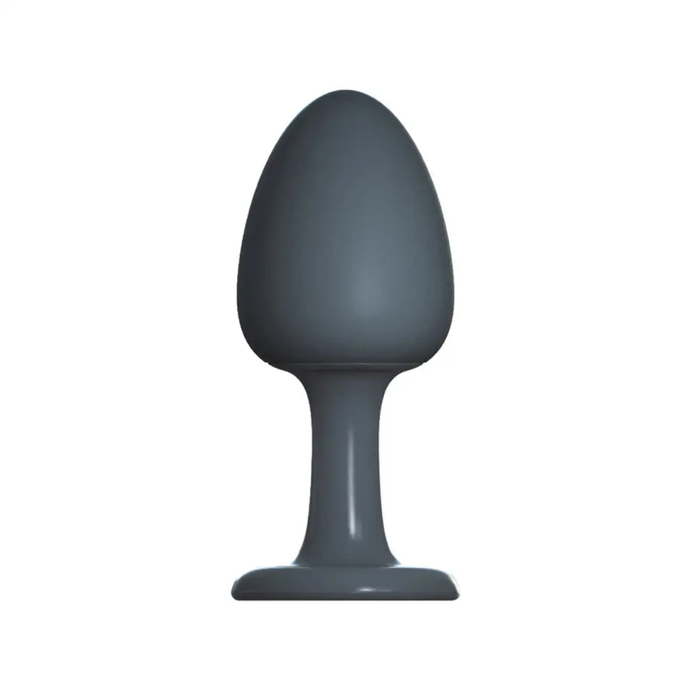 cock ring trendy grip-Dorcel Silicone Black Medium Butt Plug with Flared Base