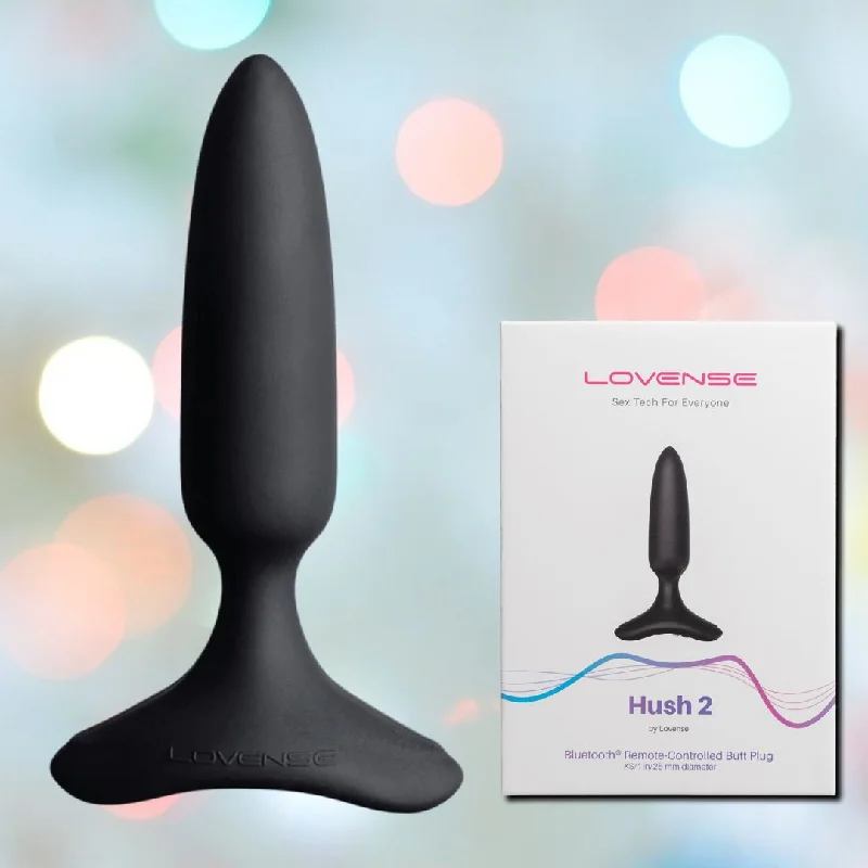 anal toys with short base-Lovense Hush 2 Vibrating Butt Plug - XS