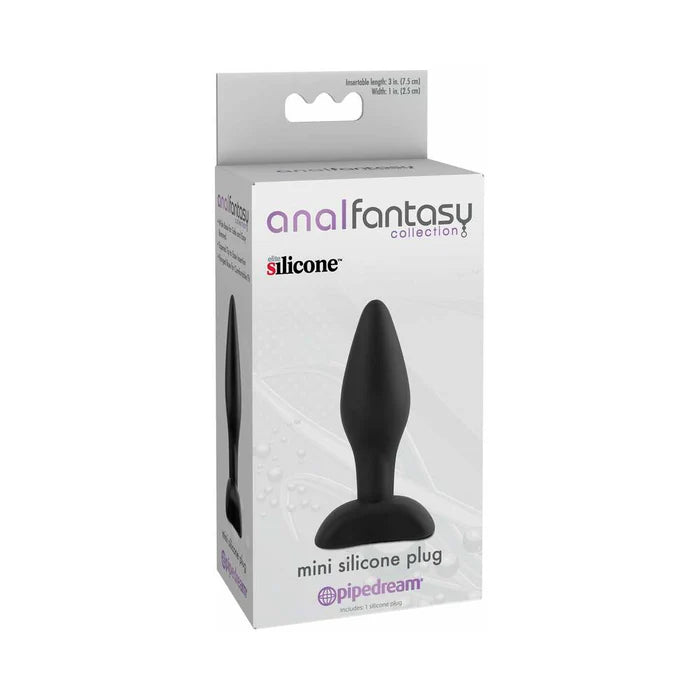 cock ring plush texture-AFC Mini Silicone Plug Black