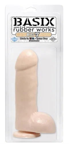 penis-discomfort-quick-relief-Basix Rubber Works - Big 7 With Suction Cup - Flesh