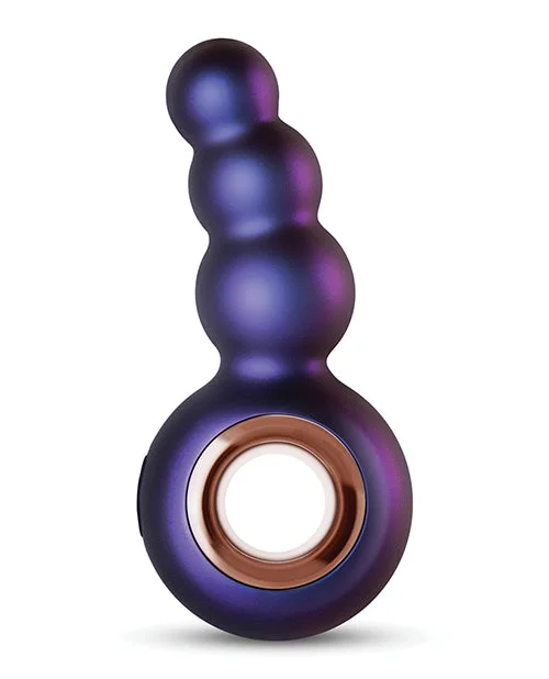 anal toys with wavy shapes-Hueman Outer Space Vibrating Anal Plug - Purple