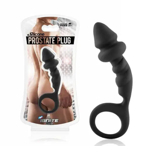 cock ring deluxe texture-SI Silicone Prostate Plug