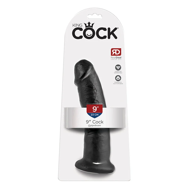 satin sleep romper-Dildo-sophisticated-King C*ck 9 Inches Dildo - Black