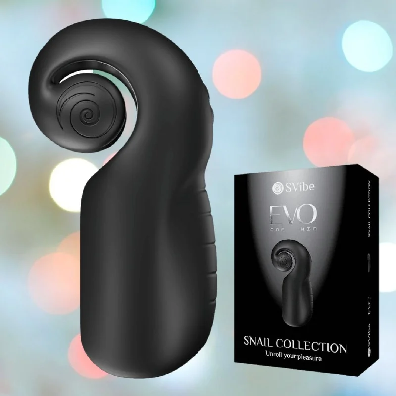 anal toys for shared vibes-Snail Vibe Evo Rechargeable Male Masturbator (Black)