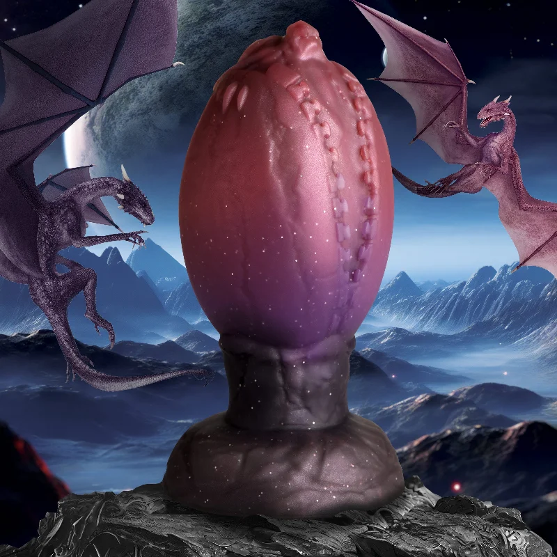 cock ring plush grip-Dragon Hatch Silicone Egg