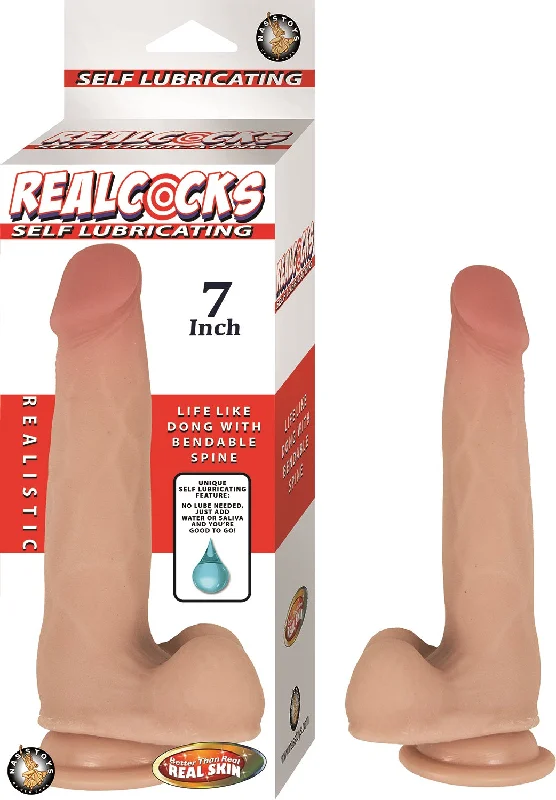 penis-blood-flow-boosters-Realcocks Self Lubricating Dong - 7 Inch - Flesh