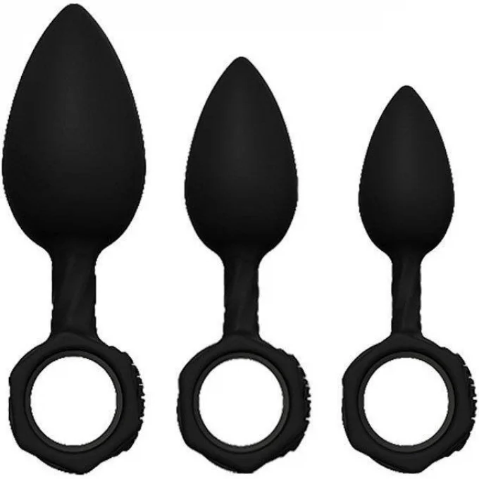 anal toys with solid shaft-Bathmate Anal Training Plug Black