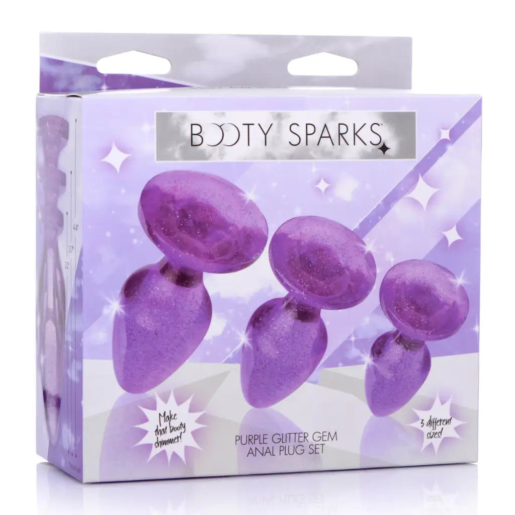 anal toys for lively thrills-Booty Sparks Glitter Gem Anal Plug Set