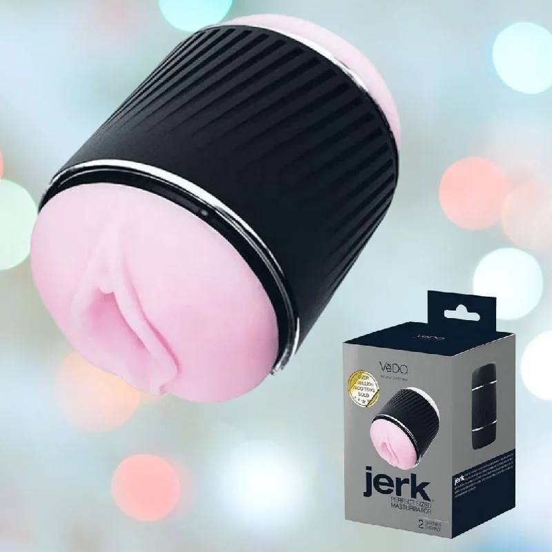 anal toys for rookie bliss-VeDO Jerk Masturbation Sleeve - Black with Pink Sleeve