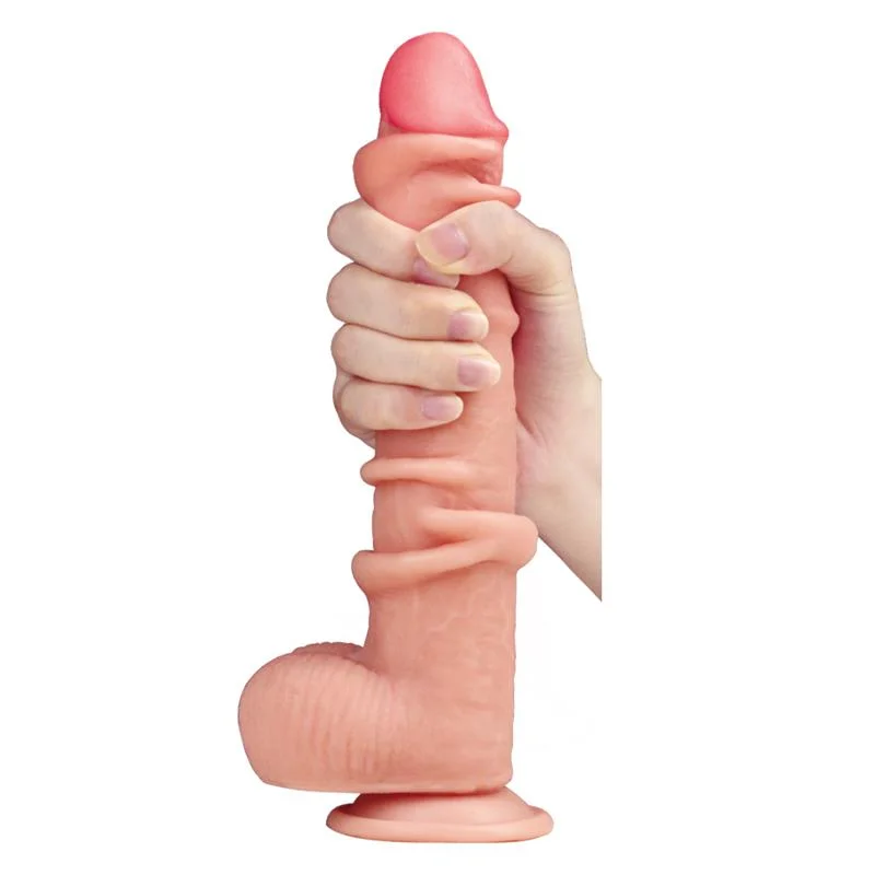 sheer checkered teddy-Dildo-fertile-9 Inch Sliding Skin Huge Realistic  Dildo