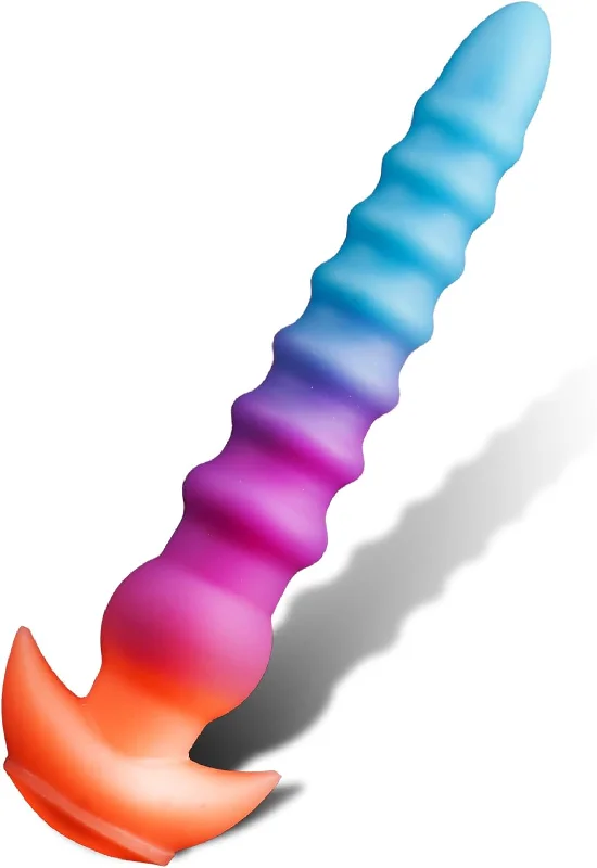 anal toys for sassy nights-Rainbow Beads Anal Dildo Fantasy Dildo - Laphwing