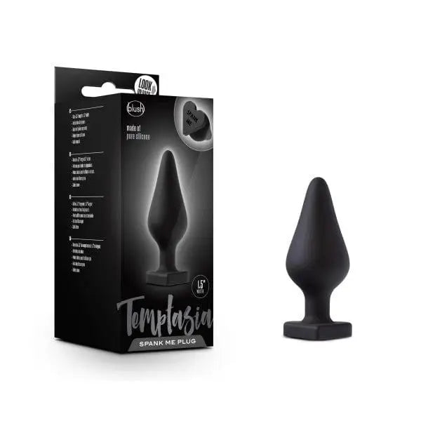 anal toys with deep reach-Temptasia Spank Me Butt Plug Black