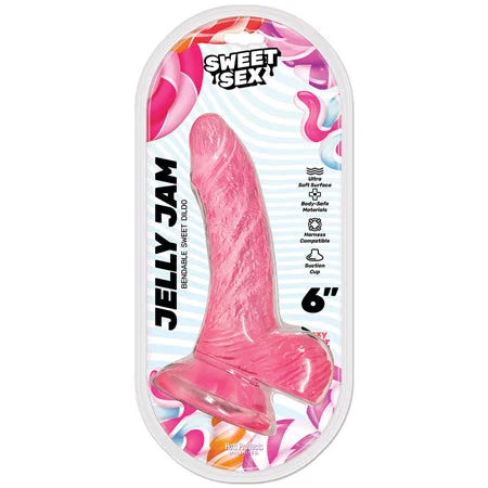 wool sleep cami-Dildo-confident-Sweet Sex Jelly Jam Bendable 6 in. Jelly Dildo Pink