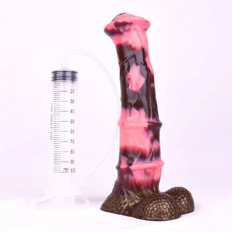 lacy alpaca thong-Dildo-cheerful-10 Inches Realistic Silicone Horse Squirting Dildo