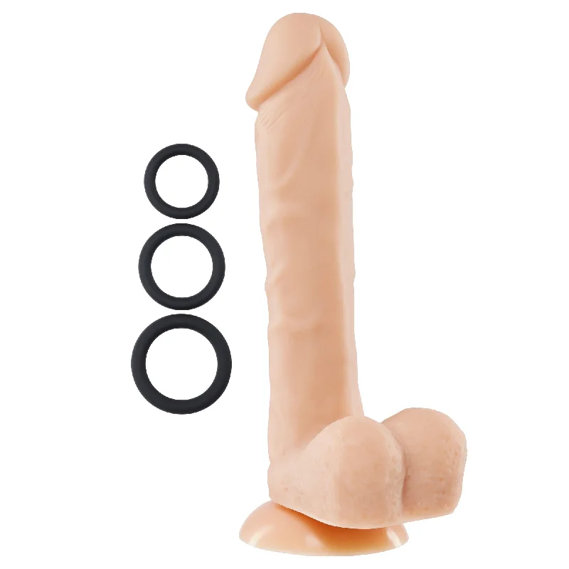 penis-skin-sensitivity-tips-9" Silicone Pro Odorless Dong - Flesh