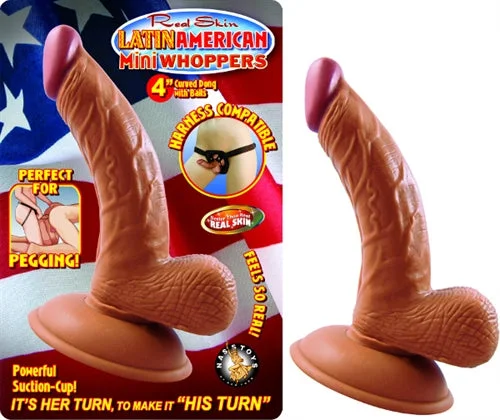 penis-health-screening-basics-Latin American Mini Whoppers 4-Inch Curved Dong  With Balls - Latin - Latin