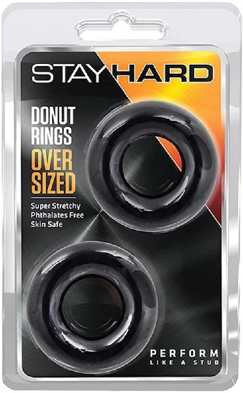 cock ring sensation finish-Stay Hard ''Oversized'' Donut Rings -2Pk