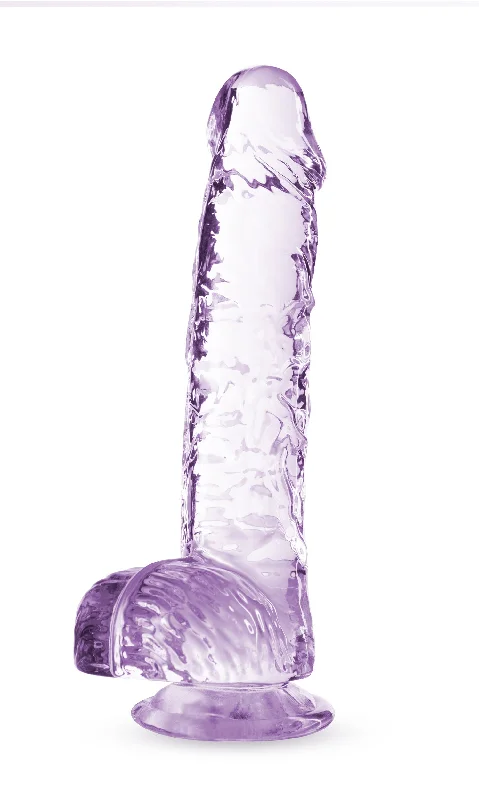 penis-erection-strength-guide-Naturally Yours - 6 Inch Crystalline Dildo -  Amethyst