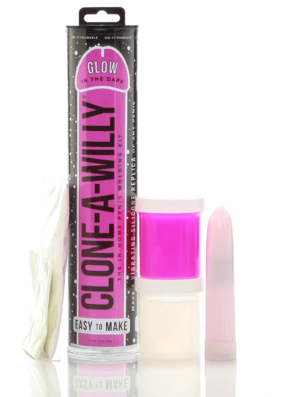 penis-vitamin-intake-guide-Clone-a-Willy Glow-in-the-Dark Kit - Pink